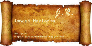 Jancsó Marianna névjegykártya